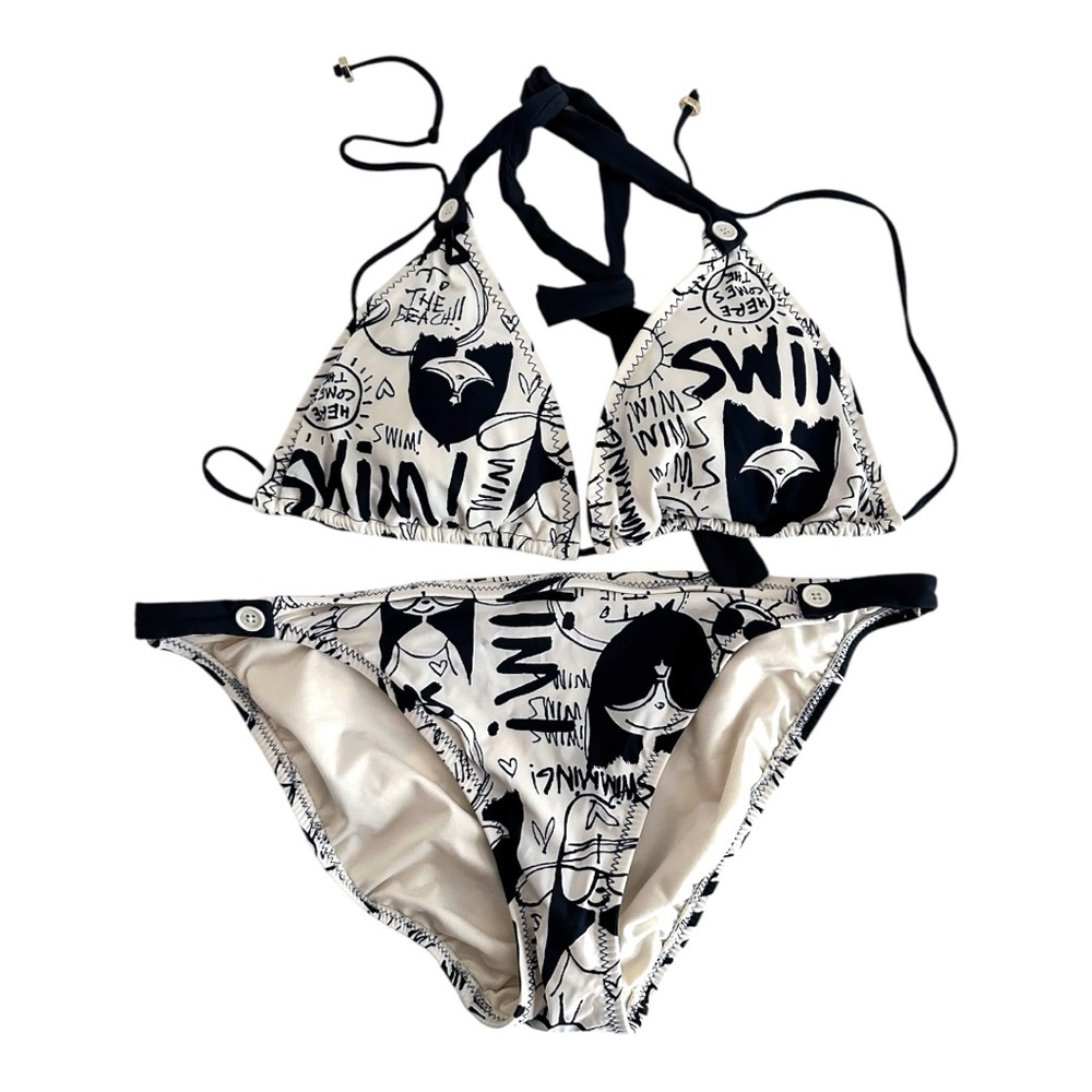 Marc by Marc Jacobs Y2K Whimsical Lolita Bikini Set Top Size XL / Bottom Size L